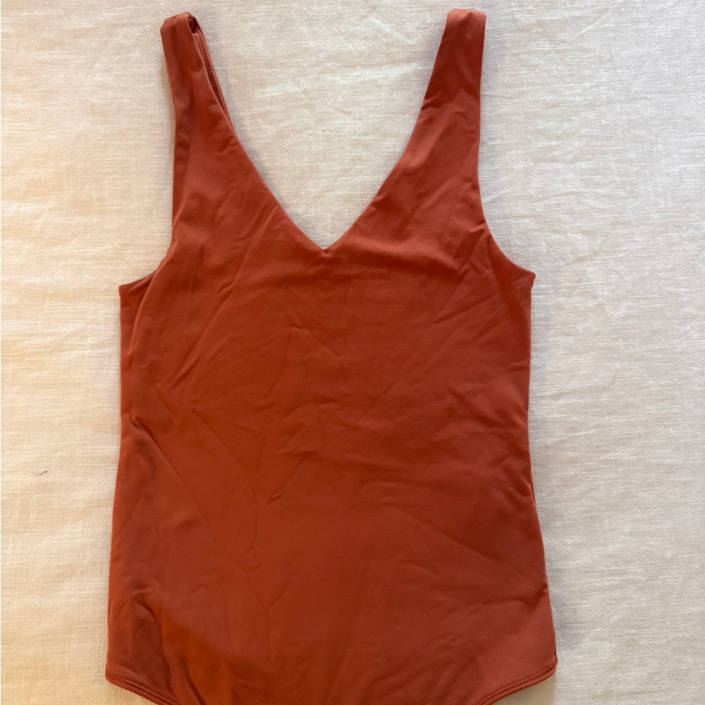Abercrombie & Fitch Rust Red V-Neck Bodysuit